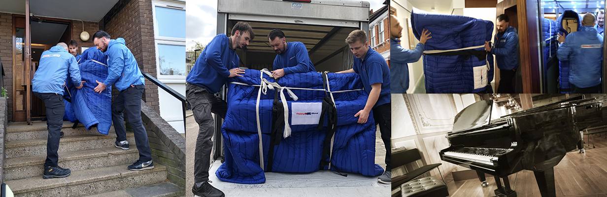 Piano removal London - safe moving method for upright piano